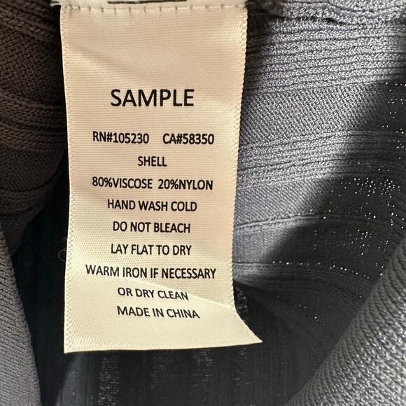 NWT Equipment Aderes V-Neck Jumper Ribbed Long Sleeve Sweater Gray Size Small - Picture 4 of 5